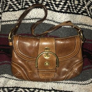 Leather coach purse